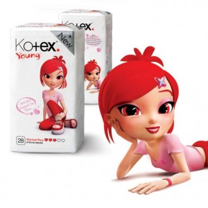 Kita and package of Kotex Young